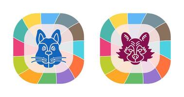 Squirrel and Raccoon Icon vector