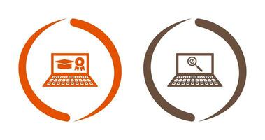 Online Degree and Find on Internet Icon vector