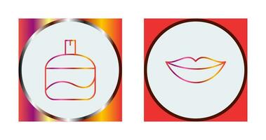 Fragrance and Lips Icon vector
