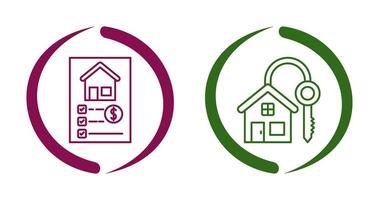 List and House Icon vector
