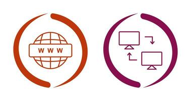 Sharing Systems and World Wide Icon vector