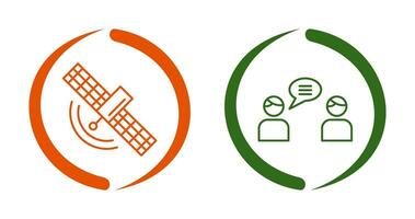 Satellite and Chatting Icon vector