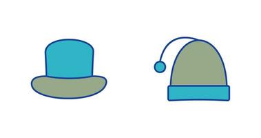 Hat and Christmas Icon vector