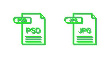 psd y jpg icono vector