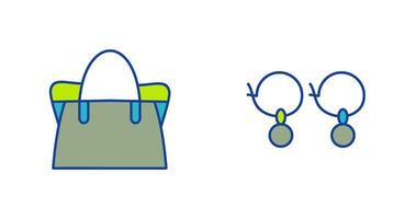 Bag and Earrings Icon vector