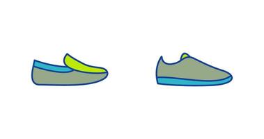 de los hombres mocasines y casual Zapatos icono vector