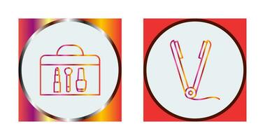 Cosmetics and Straightener Icon vector