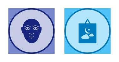 Human face and Hanging Icon vector