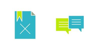 Eliminar y dos charla burbujas icono vector