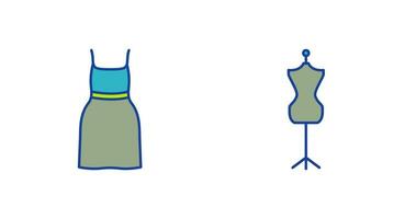 Cocktail Dress and Dress Holder Icon vector