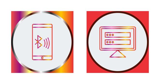 Connected Device and Corrupted data Icon vector