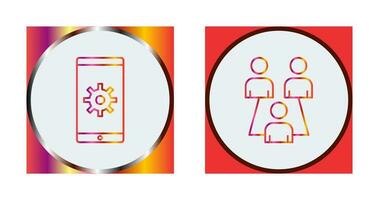 Network Settings and Connected Users Icon vector