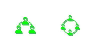 connected user and network group  Icon vector