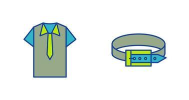 Shirt and Tie and Belt Icon vector