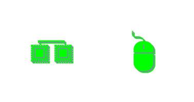 processors connected and mouse Icon vector