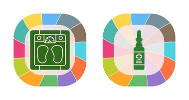 Weighing Scale and Nasal Icon vector