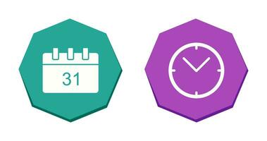 calendar and clock Icon vector