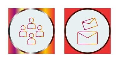 Networek Group and Messages Icon vector