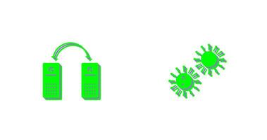 virus and network files  Icon vector