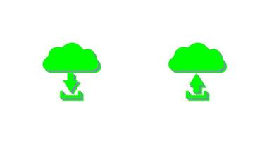 download from cloud upload to cloud  Icon vector