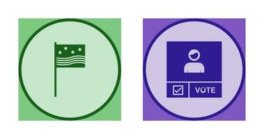 Flags and Candidate Banner Icon vector