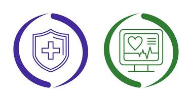 Protection and Plus Icon vector