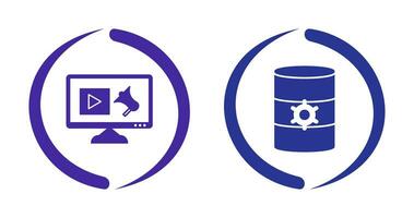 digital márketing y base de datos administración icono vector