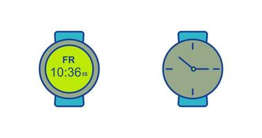 Deportes reloj y muñeca reloj icono vector