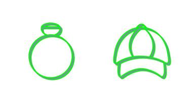 Ring and P Cap Icon vector