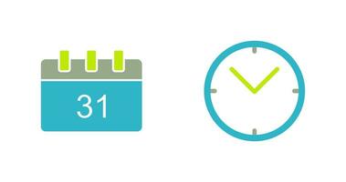 calendar and clock Icon vector