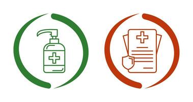 Sanitizer and Receipt Icon vector