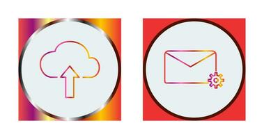 Upload to Cloud and Message Settings Icon vector