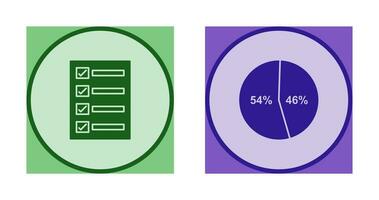 Filling Ballot Paper and diagram Icon vector