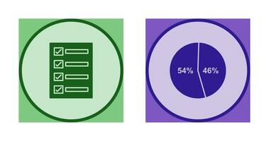 Filling Ballot Paper and diagram Icon vector