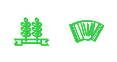 Accordion a d Wheat Icon vector