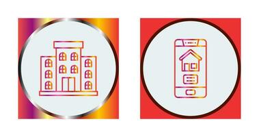 Apartment and Application Icon vector