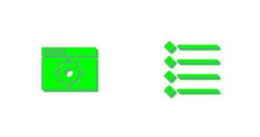 settings and numbered lists Icon vector