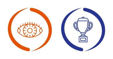 Vision and trophy Icon vector