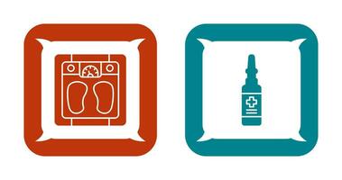 Weighing Scale and Nasal Icon vector