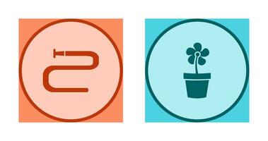 Water Pipe and Lower Pot Icon vector