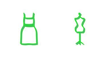 Cocktail Dress and Dress Holder Icon vector