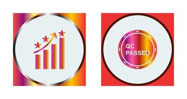 Reputation Management and QC Passed Icon vector