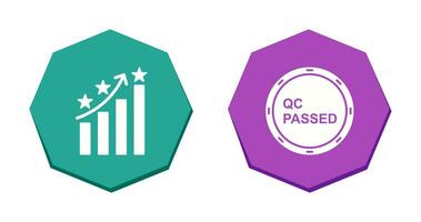 Reputation Management and QC Passed Icon vector
