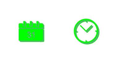 calendar and clock Icon vector