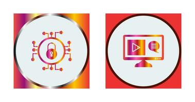 Data Security and Content Production Icon vector