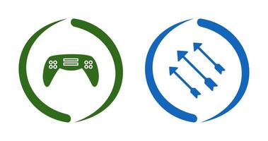 Gaming Console and Arrows Icon vector