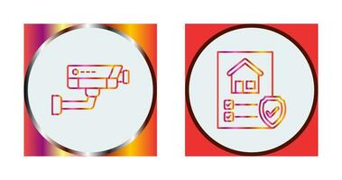 Cctv and Protection Icon vector