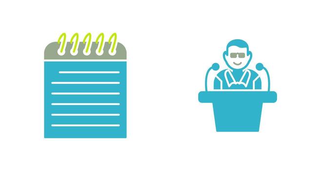Note and Lecture Icon vector