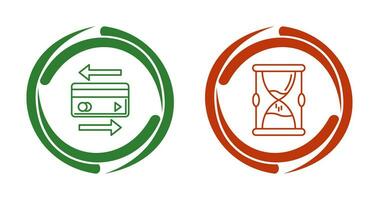 Transaction and Hourglass Icon vector