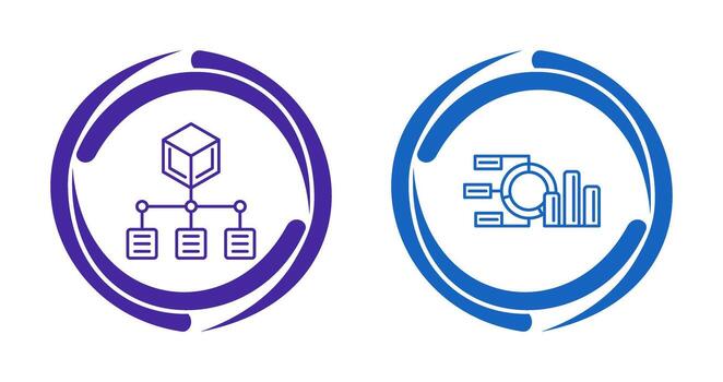 Pie Chart and distribution Icon vector
